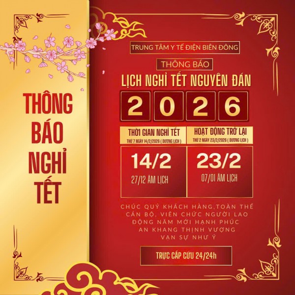THÔNG BÁO NGHỈ TẾT